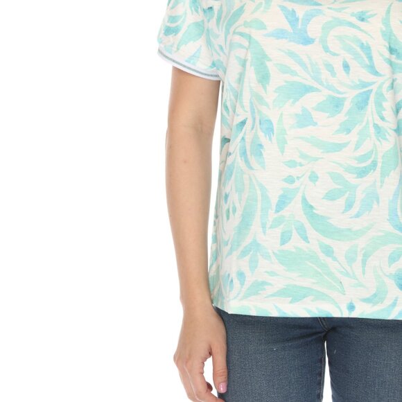 Mint Green Cerulean Leafy Charm Top - Picture 10 of 11